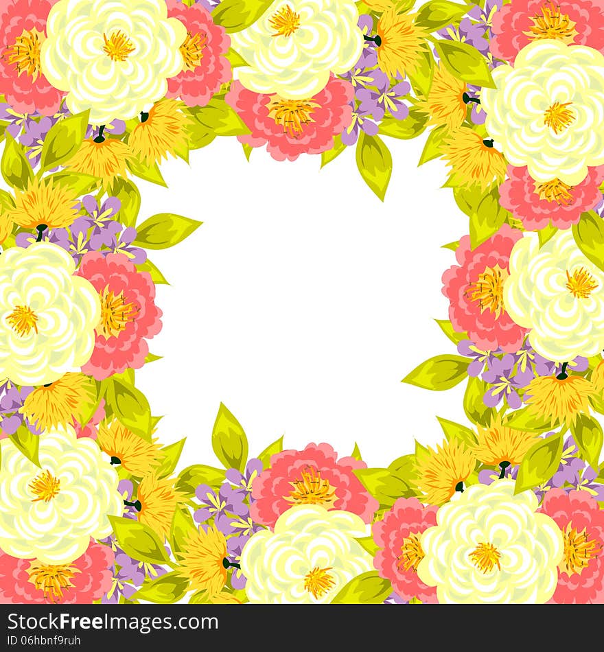 Fresh background with plants and flowers. Fresh background with plants and flowers