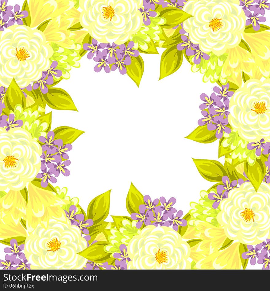 Fresh background with plants and flowers. Fresh background with plants and flowers