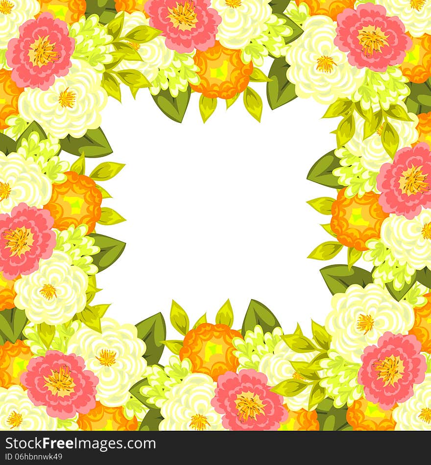 Fresh background with plants and flowers. Fresh background with plants and flowers