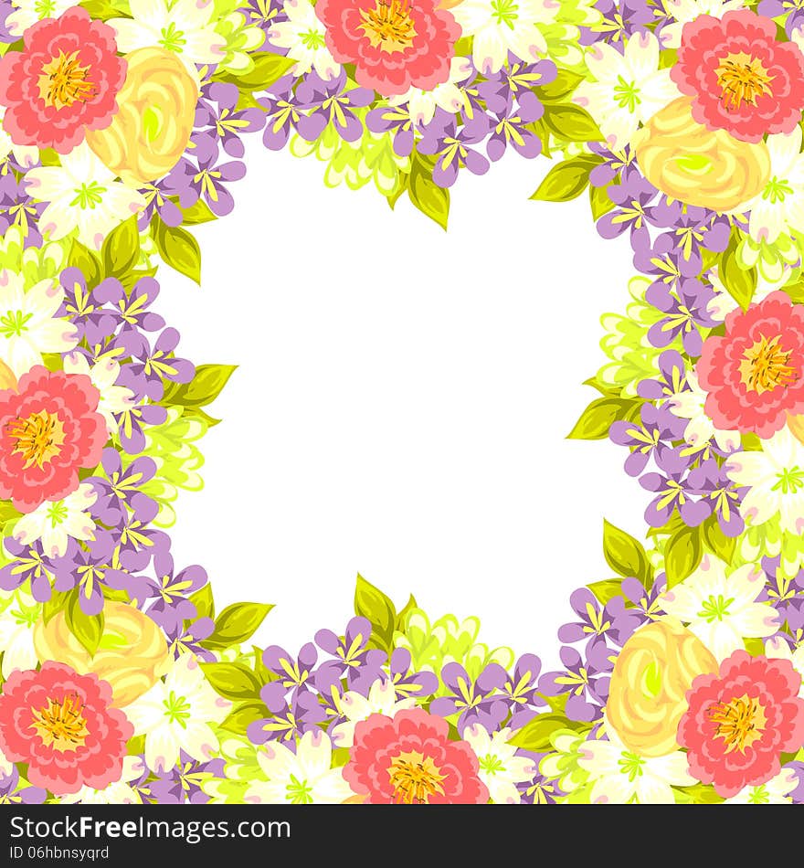 Fresh background with plants and flowers. Fresh background with plants and flowers