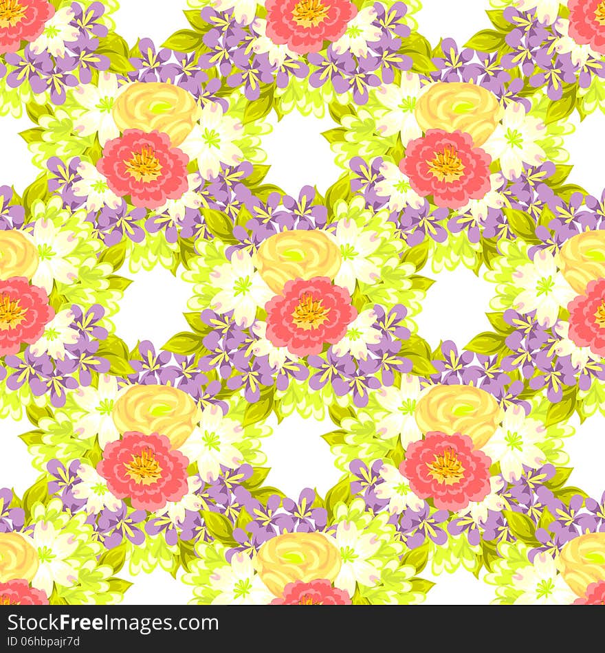 Vector seamless background with flowers. Vector seamless background with flowers