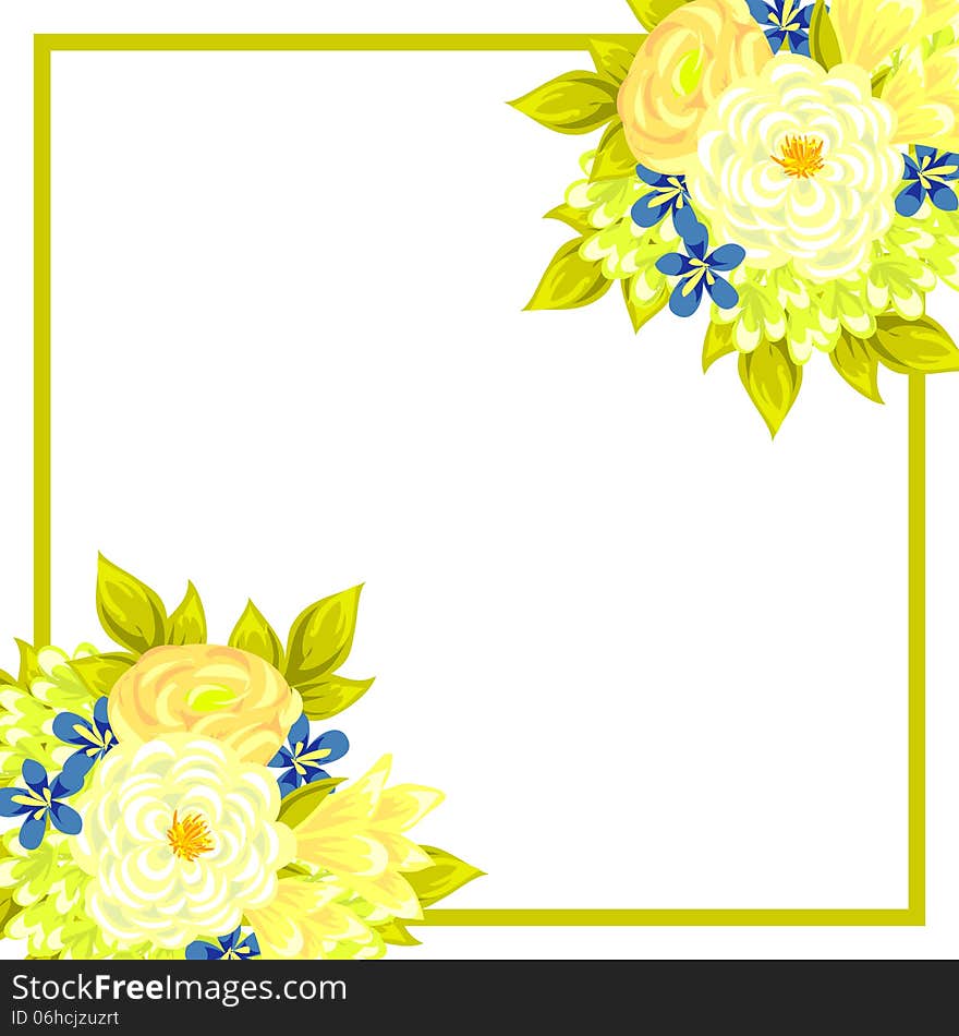 Fresh background with plants and flowers. Fresh background with plants and flowers