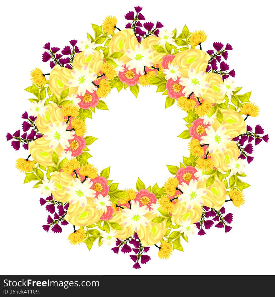 Fresh background with plants and flowers. Fresh background with plants and flowers