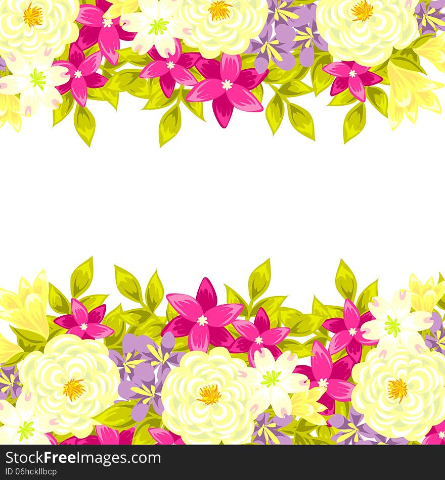 Fresh background with plants and flowers. Fresh background with plants and flowers