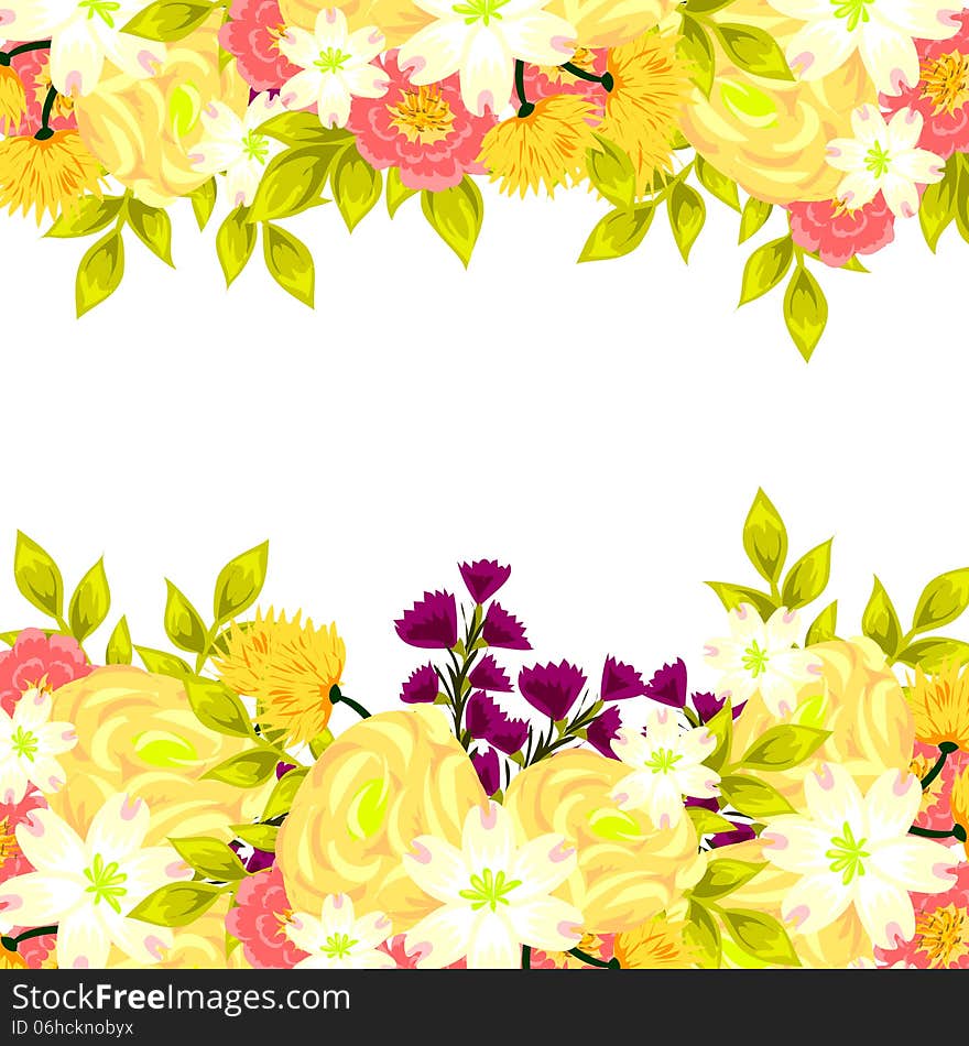 Fresh background with plants and flowers. Fresh background with plants and flowers