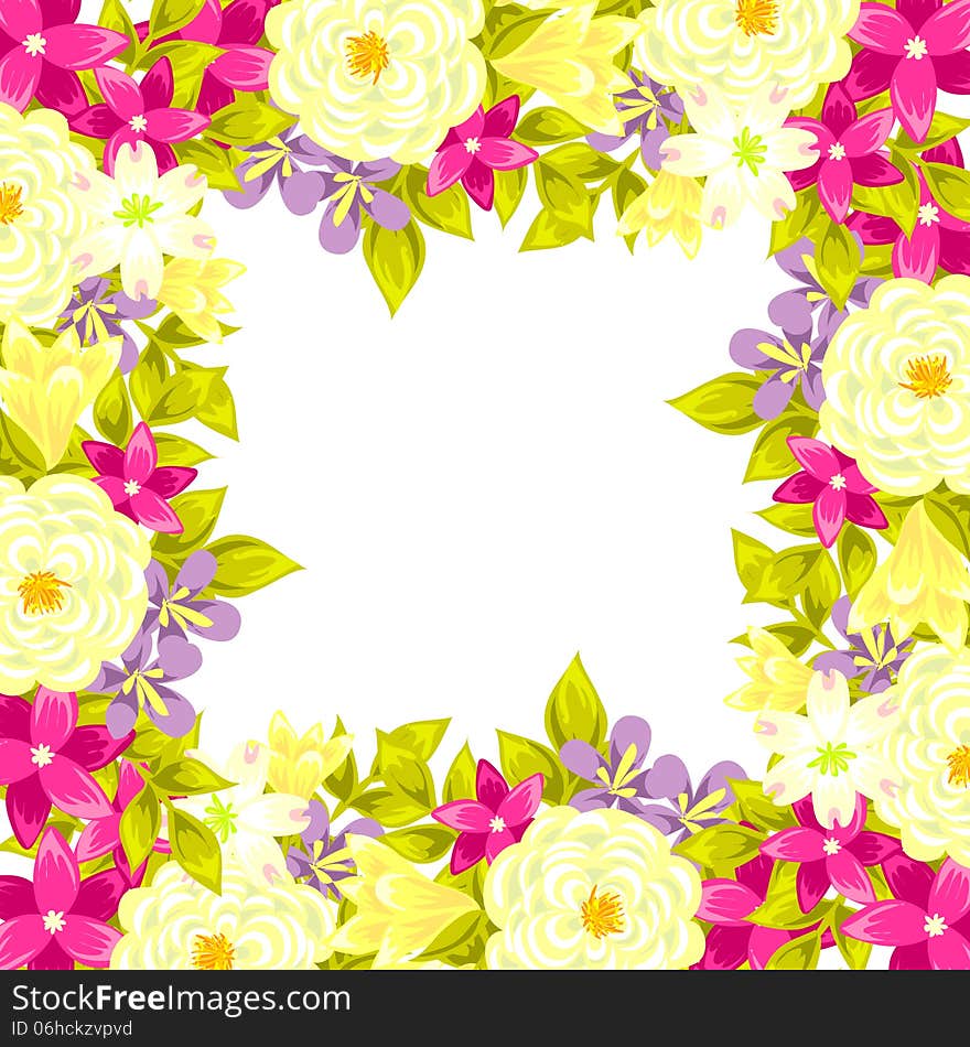 Fresh background with plants and flowers. Fresh background with plants and flowers