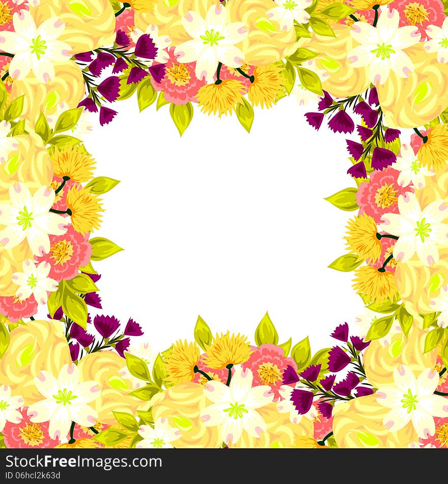 Fresh background with plants and flowers. Fresh background with plants and flowers