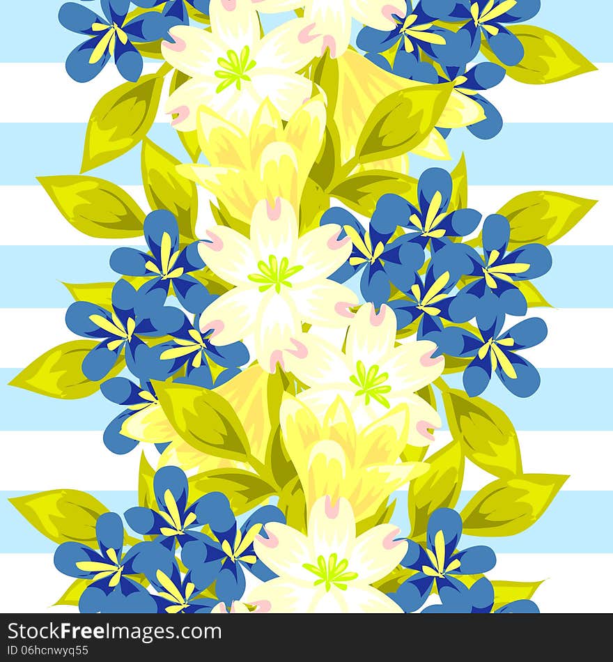 Vector seamless background with flowers. Vector seamless background with flowers