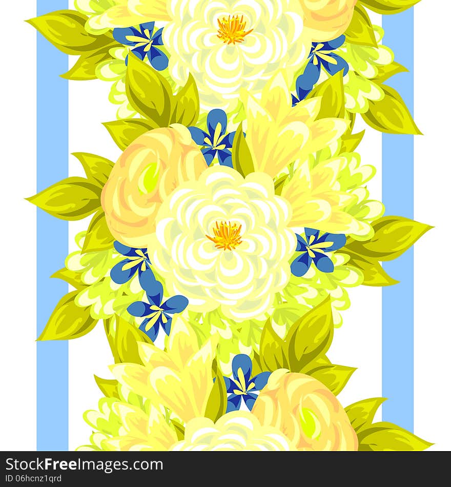 Vector seamless background with flowers. Vector seamless background with flowers