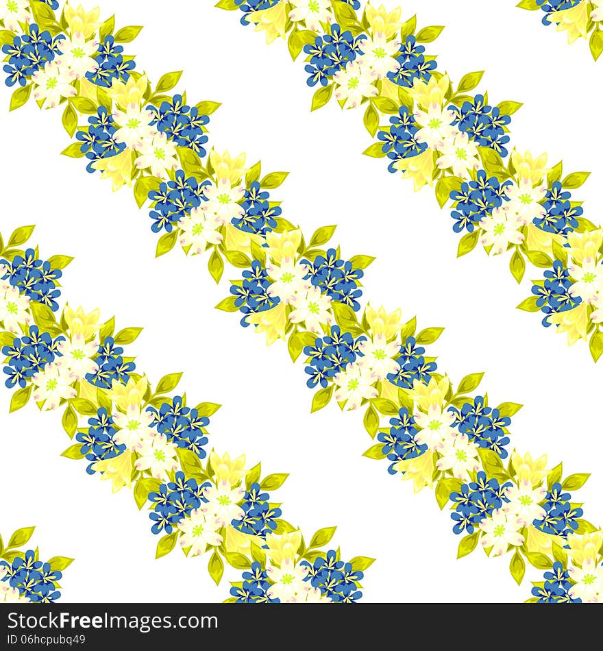 Vector seamless background with flowers. Vector seamless background with flowers