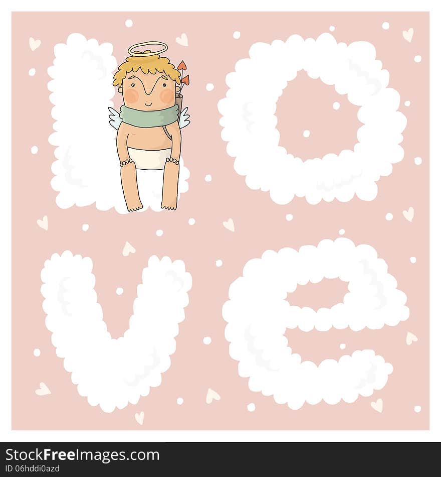 Card For With Cute Cupids