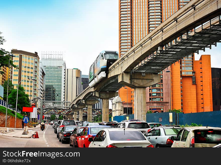 Cityscape in Kuala Lumpur Malaysia