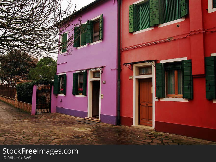 Colored houses of Burano