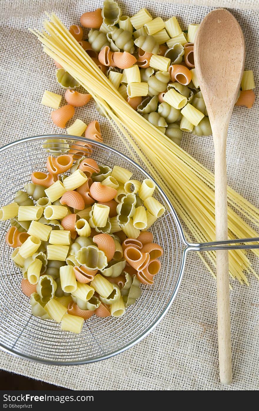 Pasta prepare for cooking