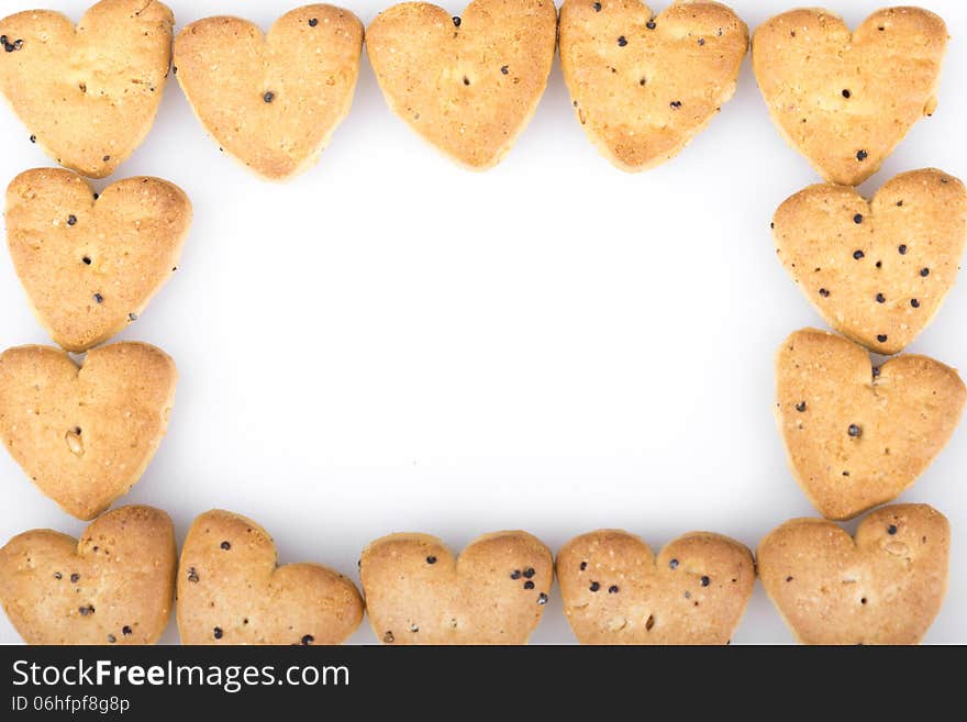 Heart shaped biscuits