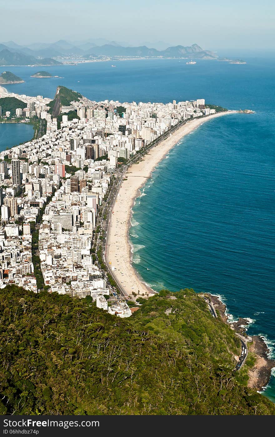 Aerial View of Ipanema and Leblon Beach