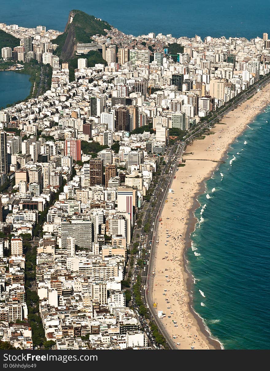 Aerial View Of Ipanema And Leblon Beach