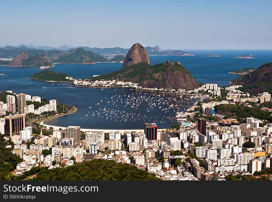 Skyline of Rio de Janeiro with the Sugarloaf Mountain. Skyline of Rio de Janeiro with the Sugarloaf Mountain.