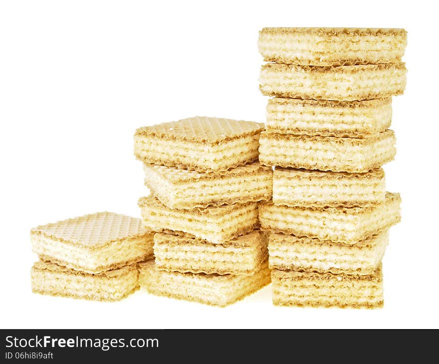 Three step increase of disordered stack wafer as bar graph on white background. Three step increase of disordered stack wafer as bar graph on white background