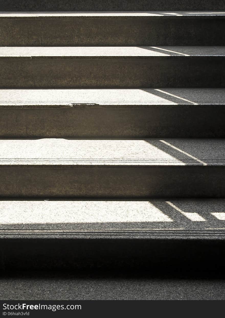 Light and shadow on staircase in public area. Light and shadow on staircase in public area