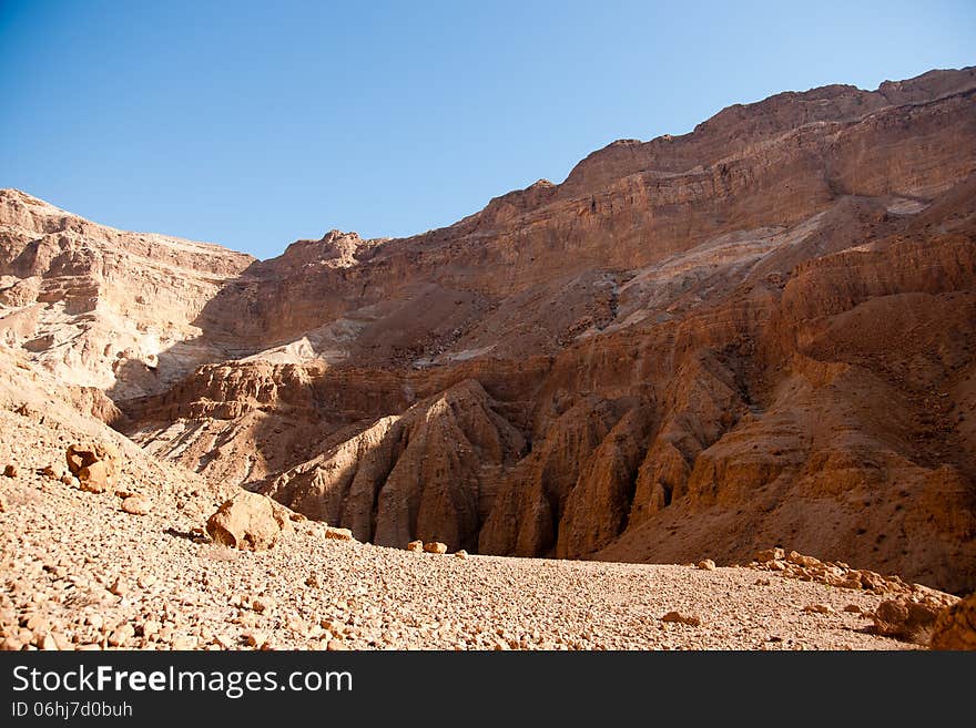 Mountains in stone desert nead Dead Sea