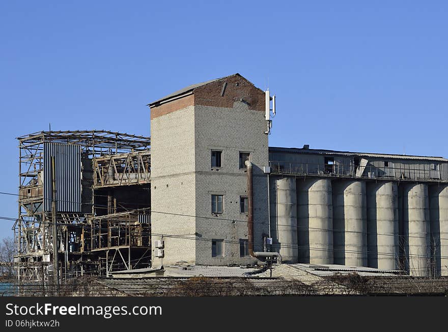 Ruins of an abandoned old factory