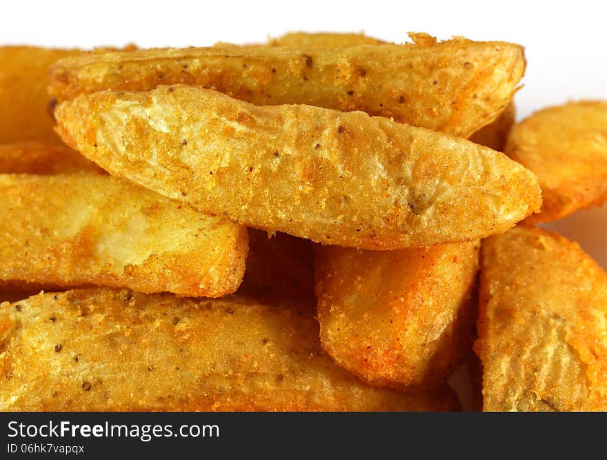 Big tasty potatoes on a white background. Big tasty potatoes on a white background