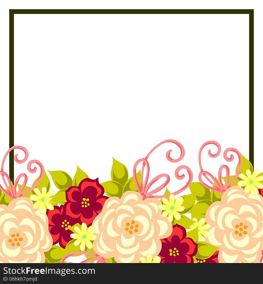 Fresh background with plants and flowers. Fresh background with plants and flowers