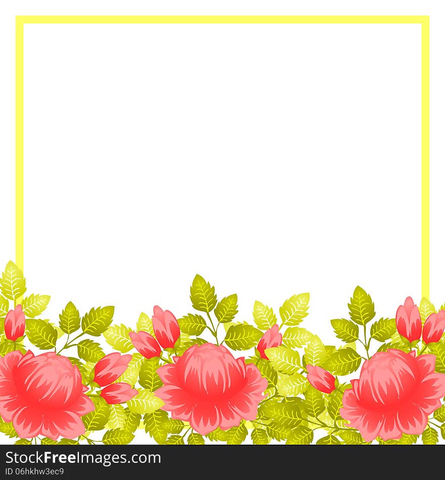 Fresh background with plants and flowers. Fresh background with plants and flowers