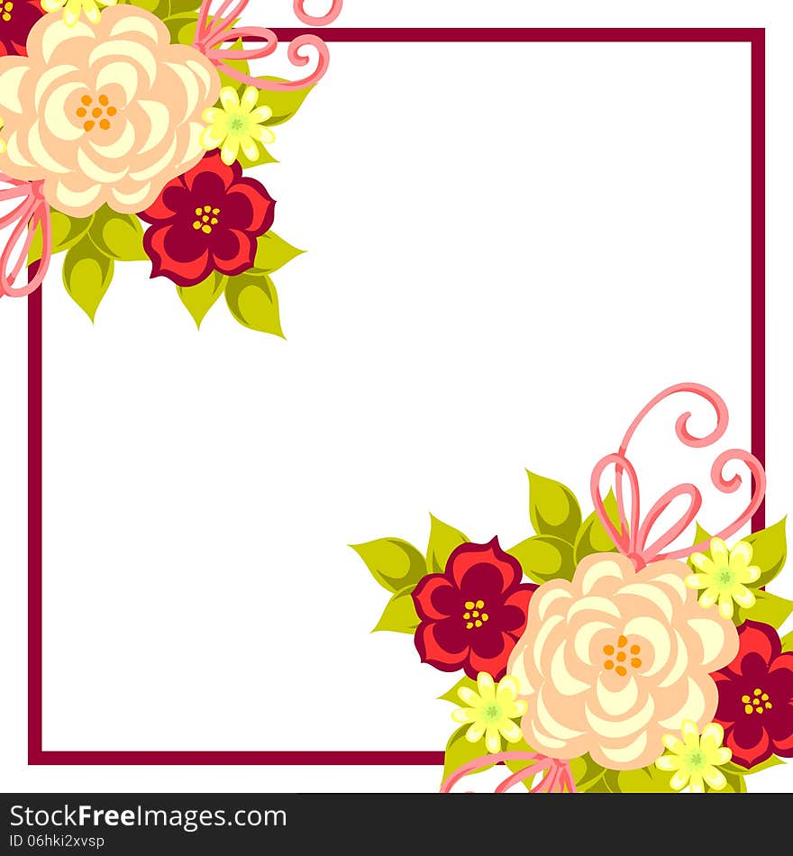 Fresh background with plants and flowers. Fresh background with plants and flowers