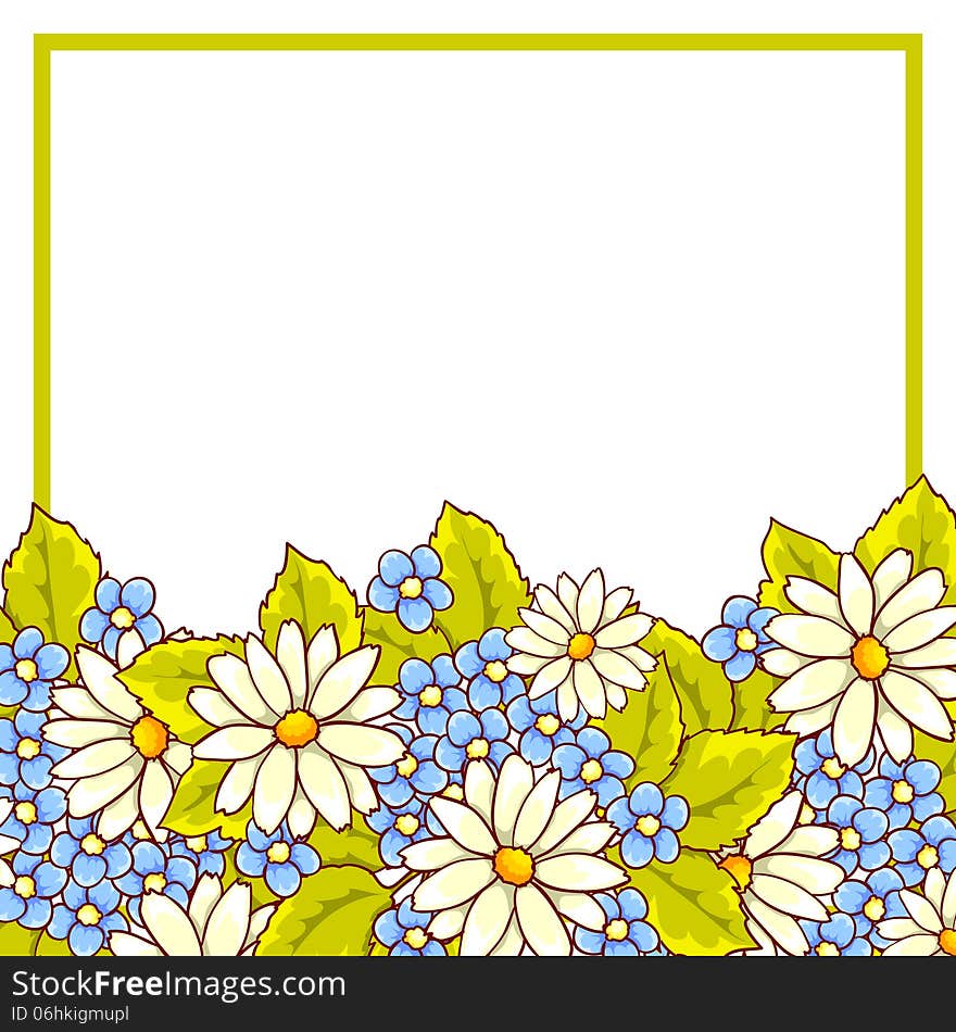 Fresh background with plants and flowers. Fresh background with plants and flowers