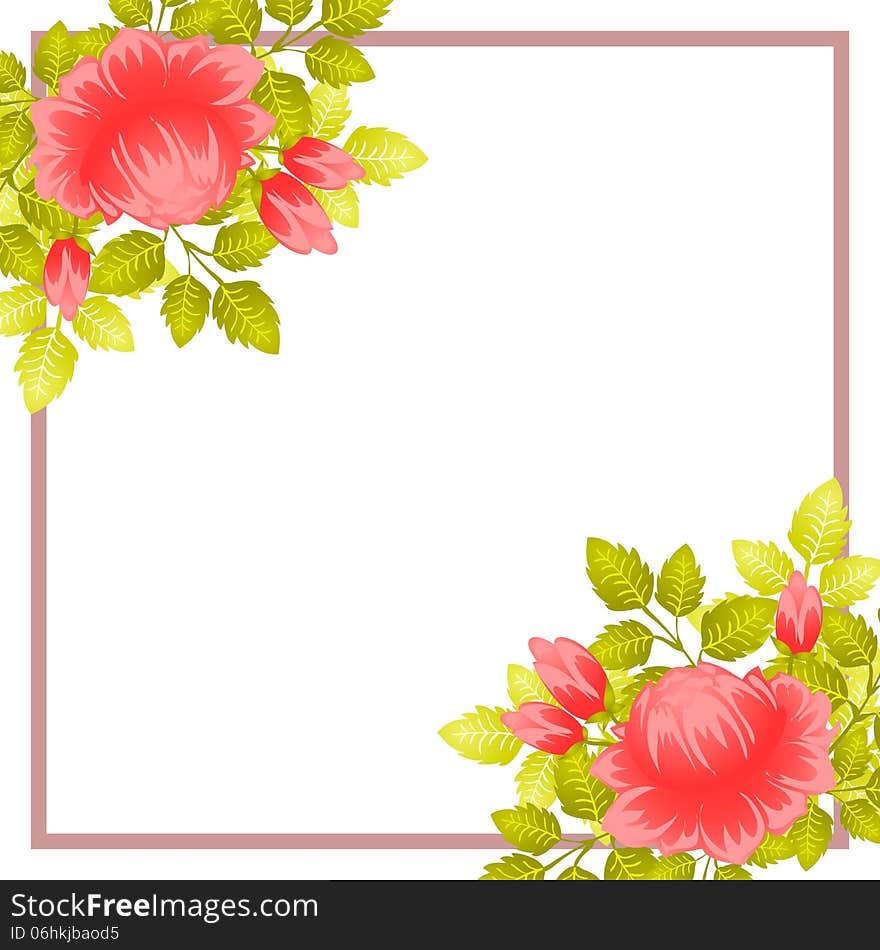 Fresh background with plants and flowers. Fresh background with plants and flowers