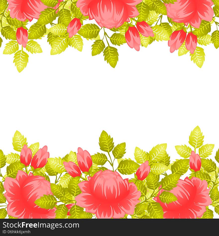 Fresh background with plants and flowers. Fresh background with plants and flowers