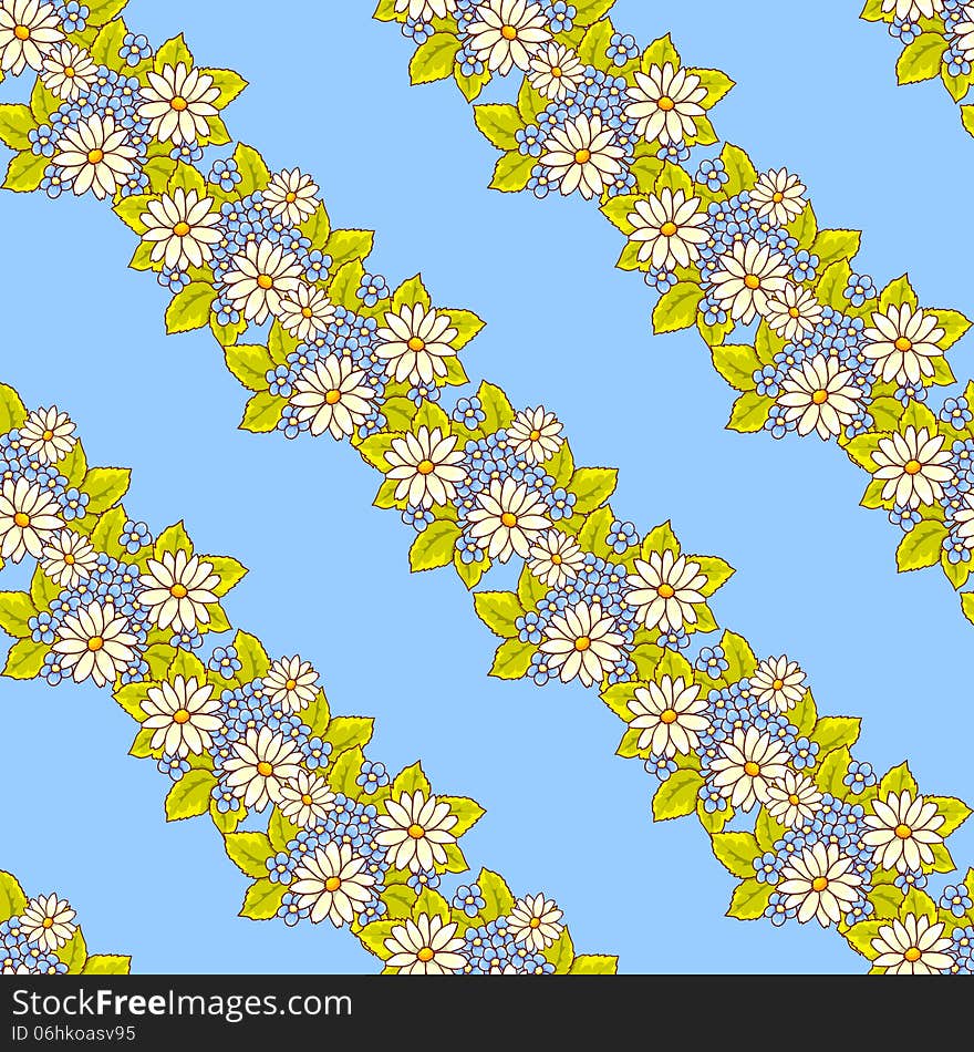 Vector seamless background with flowers. Vector seamless background with flowers