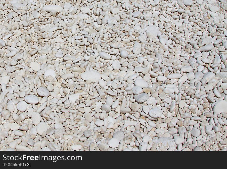 Small white pebbles