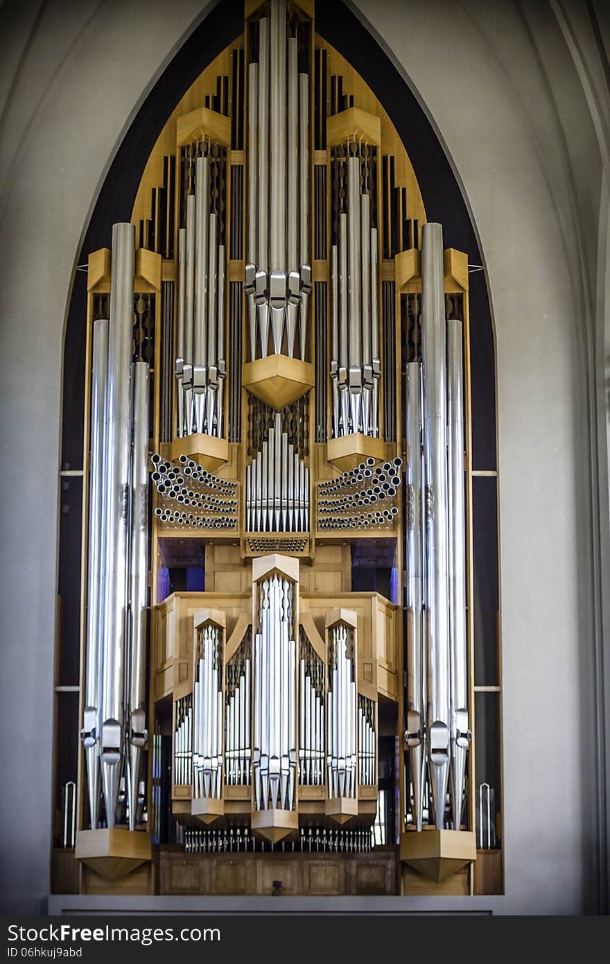 Magnificent example in Hallgrimskirkja in the Icelandic capital Reykjavik. Magnificent example in Hallgrimskirkja in the Icelandic capital Reykjavik