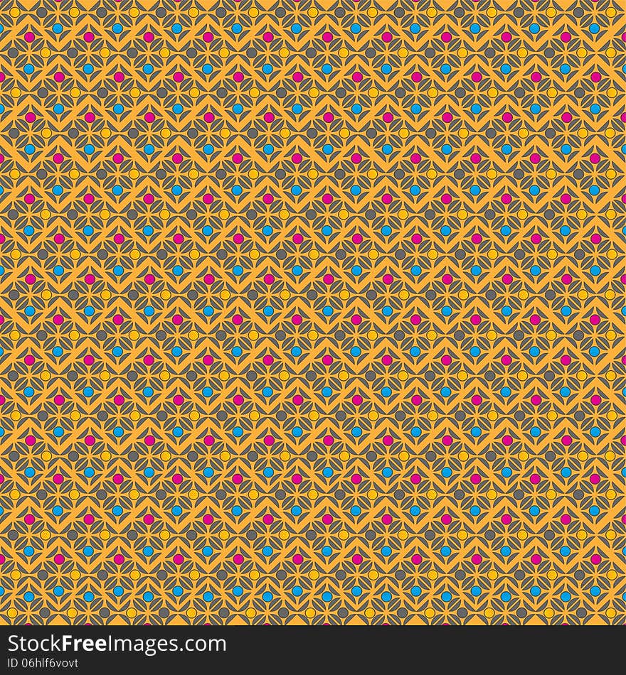 Retro style geometric seamless pattern abstract background