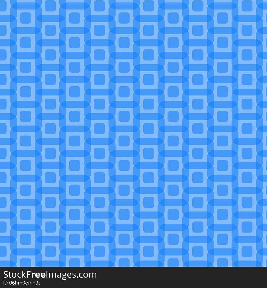 Abstract Blue Rounded Squares Pattern, vector