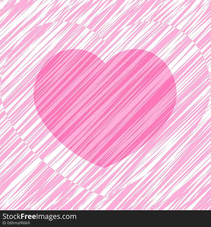 Base for a Valentine Card with Heart, vector