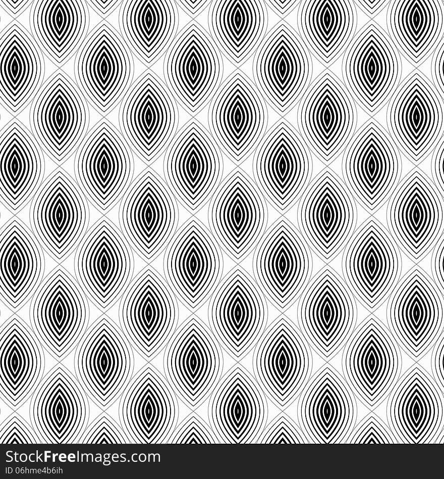 Black And White Abstract Line Pattern, Vector