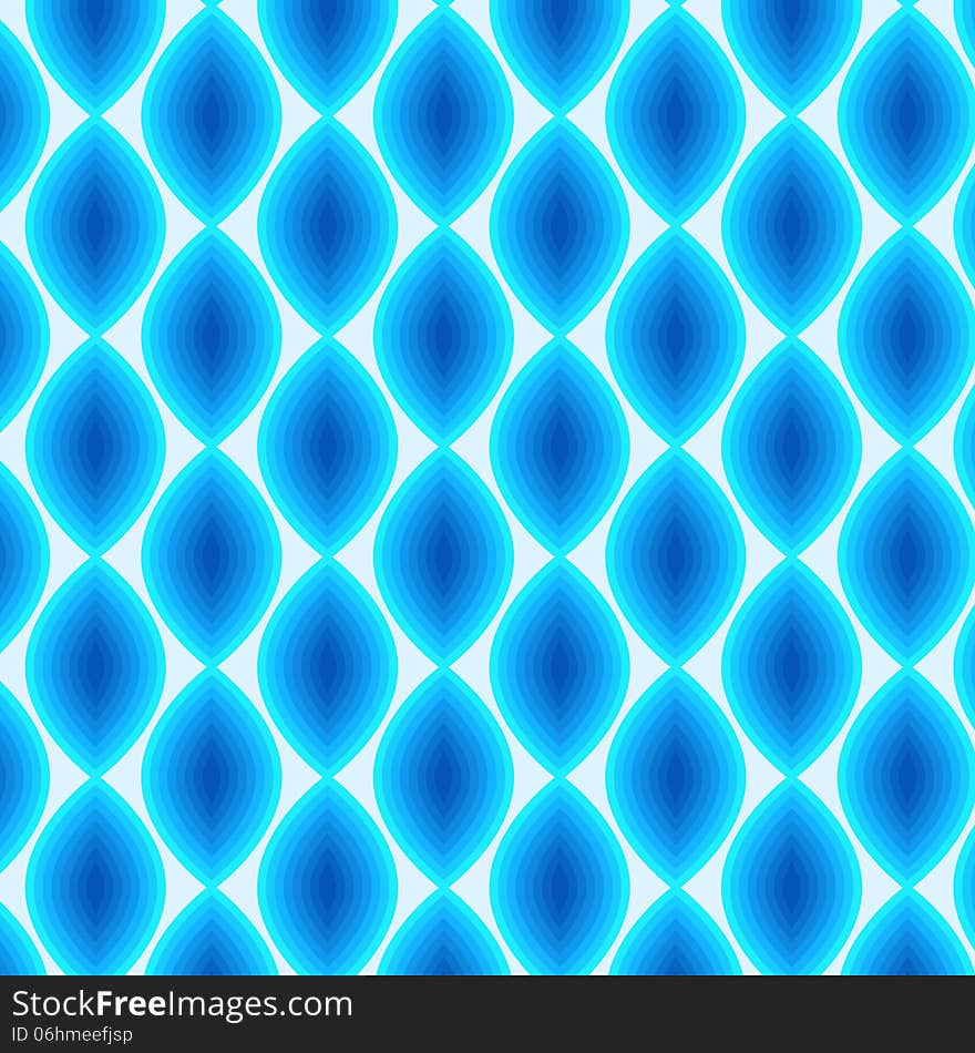 Glowing Abstract Pattern In Shades Of Blue, Vector