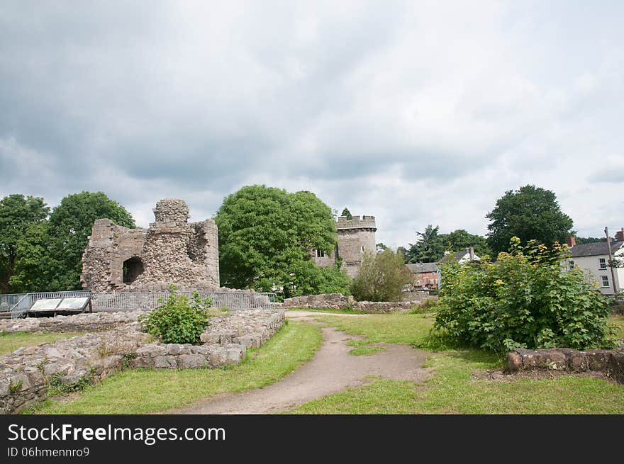 Whittington castle in shropshire in england