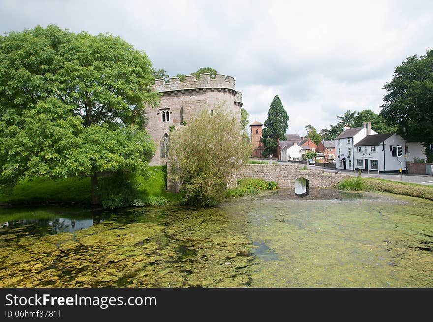 Whittington castle in shropshire in england. Whittington castle in shropshire in england