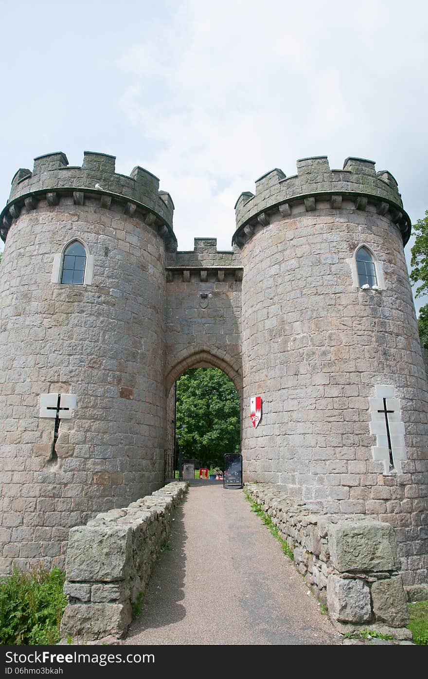 Whittington castle in shropshire in england. Whittington castle in shropshire in england