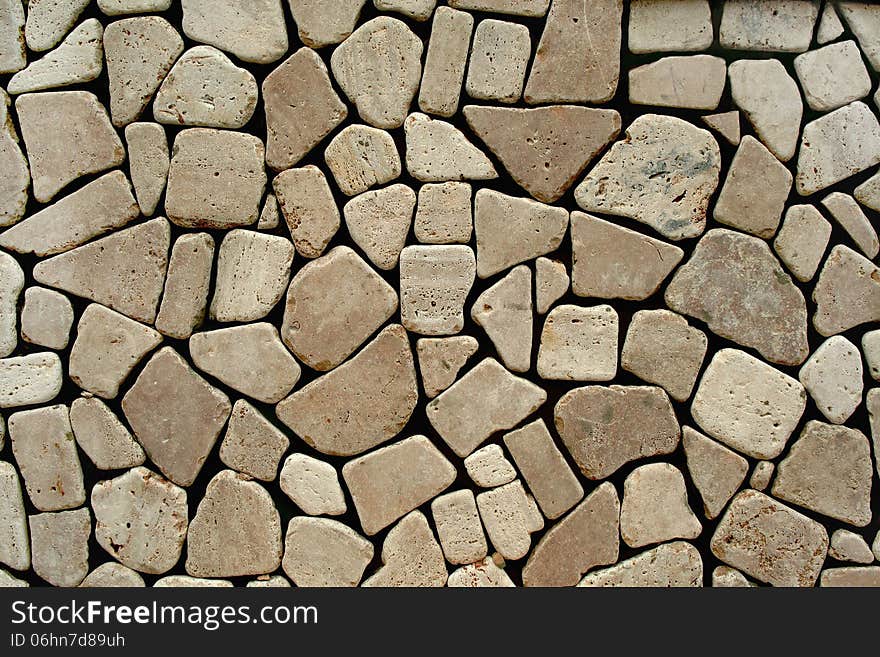 Detail of a stone wall structure. Detail of a stone wall structure