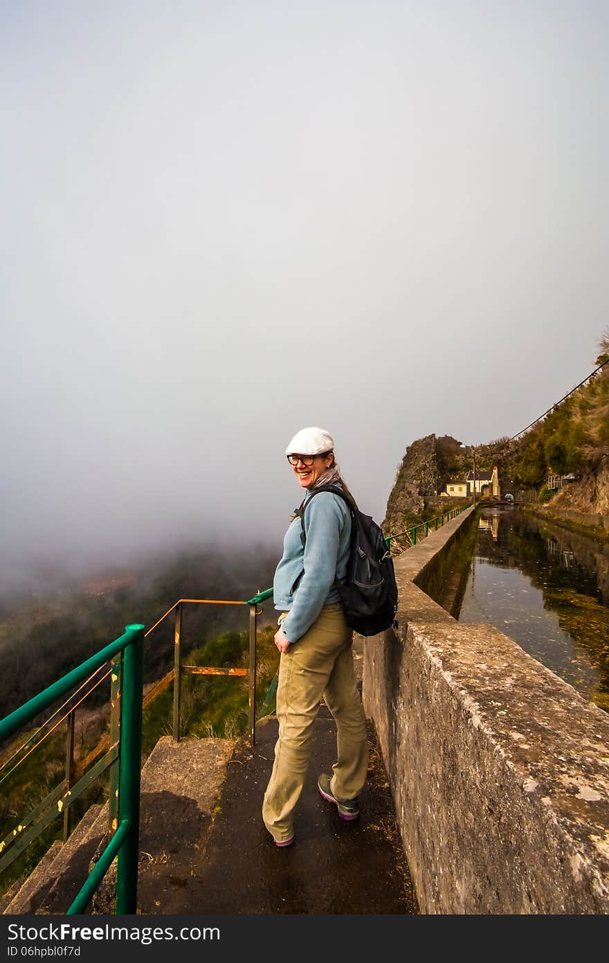 Levada Irrigation Canal Fog