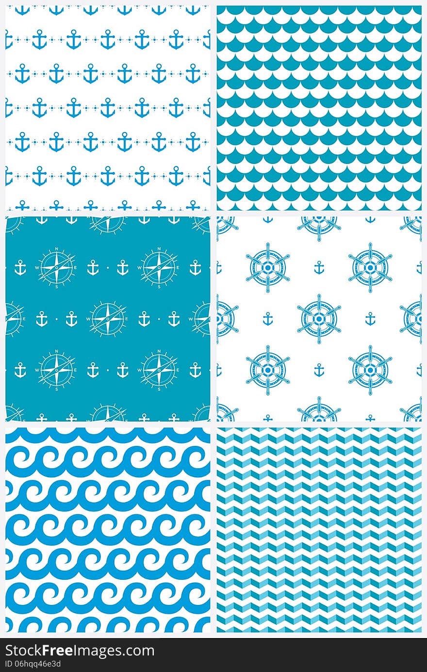 Sea seamless pattern