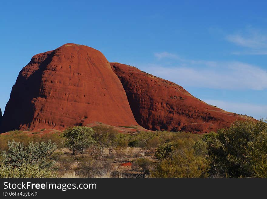 The Olgas in the red centre