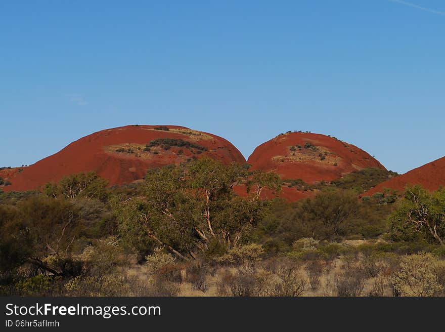 The Olgas in the red centre