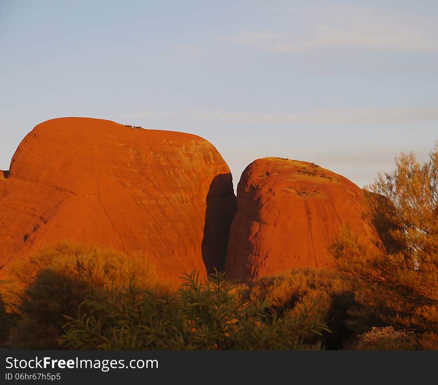 The Olgas in the red centre